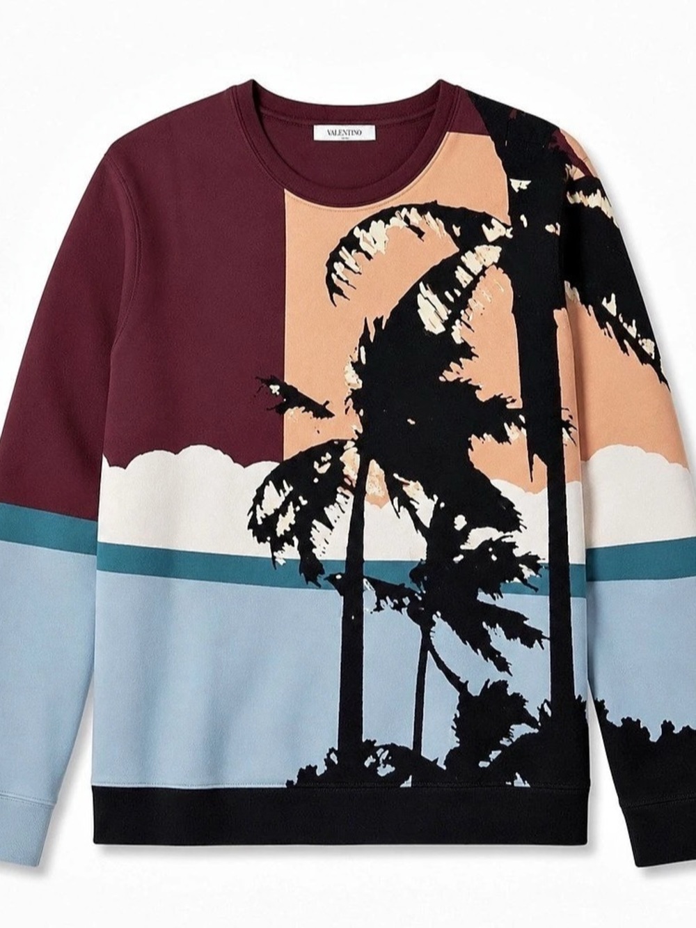Valentino Palm-Tree Landscape Sweatshirt